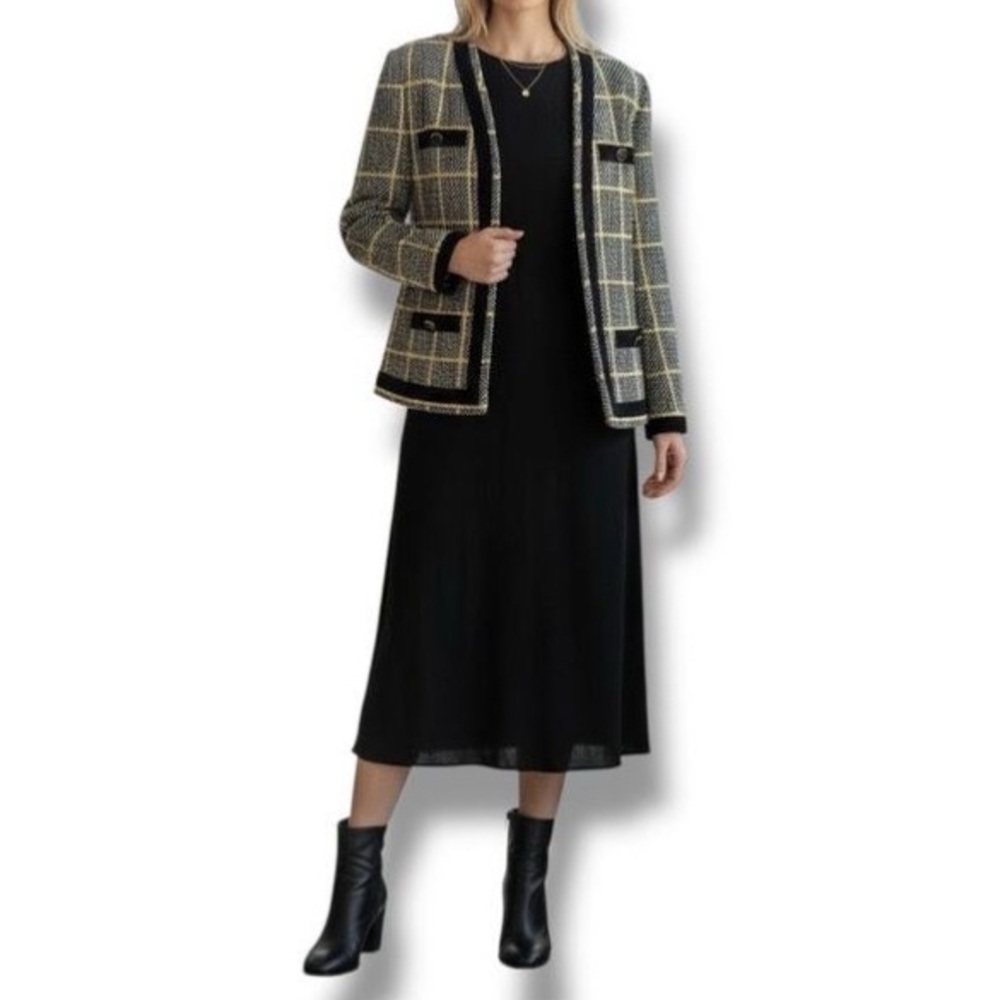 80s Vintage Castleberry London New York tweed blazer coat